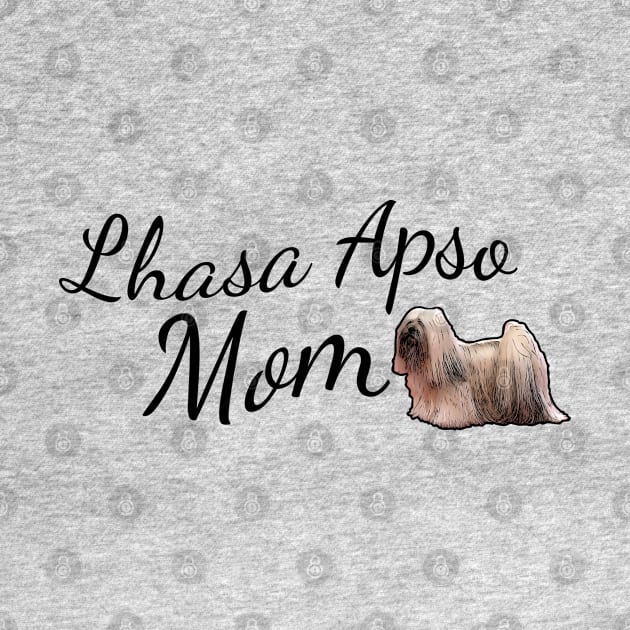 Lhasa Apso Dog Mom by tribbledesign